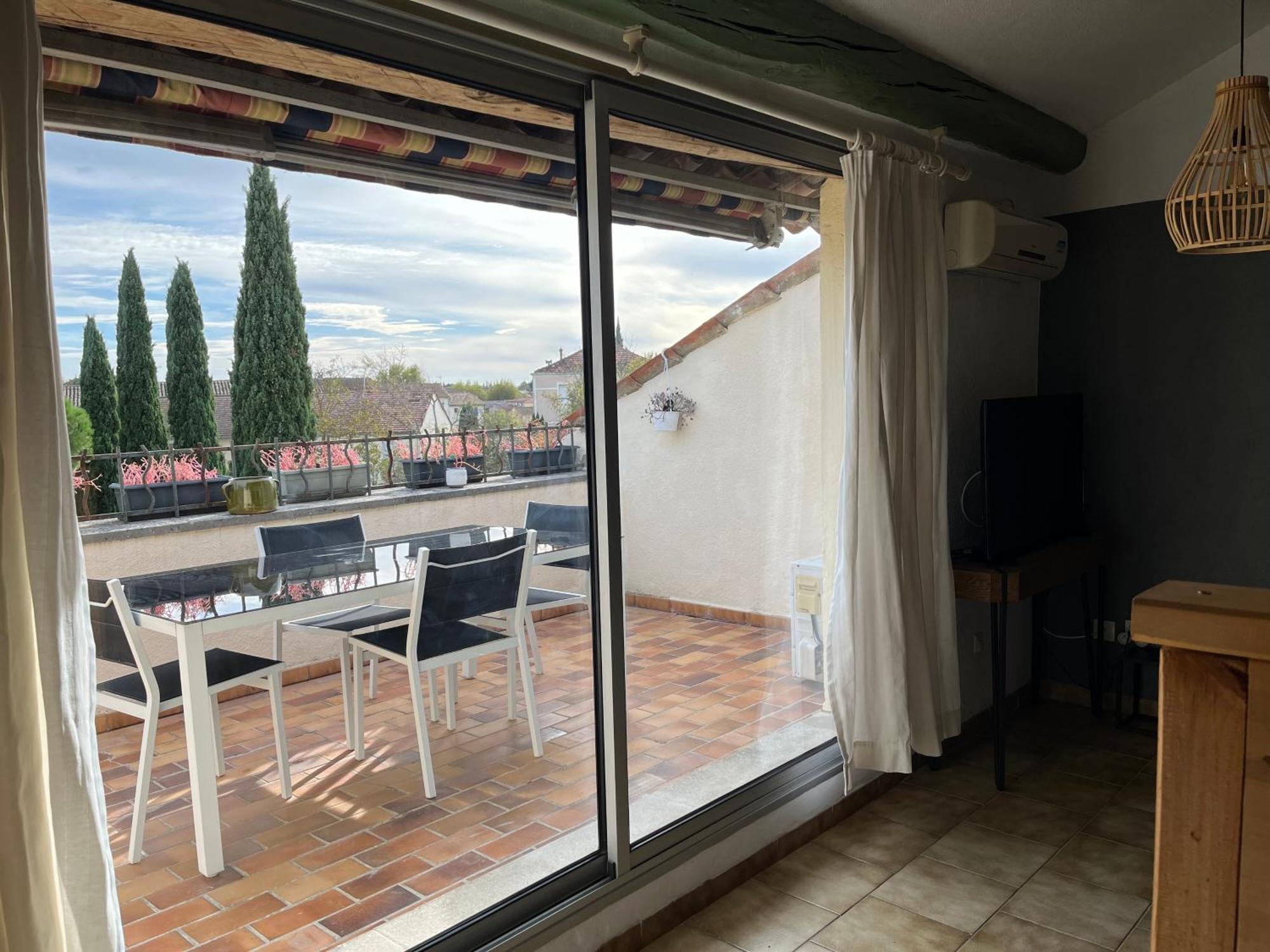 Duplex Lumineux Sur Gde Terrasse, Balneo Double, Parking Prive, Clim, Local Velos 索尔古河畔的恩特莱奎斯 外观 照片